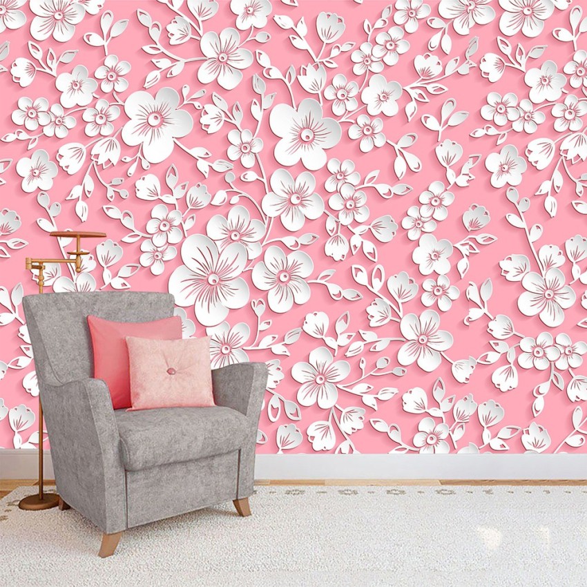 Artwork of pink flower wallpaper of floral pattern background Stock Vector  Image  Art  Alamy